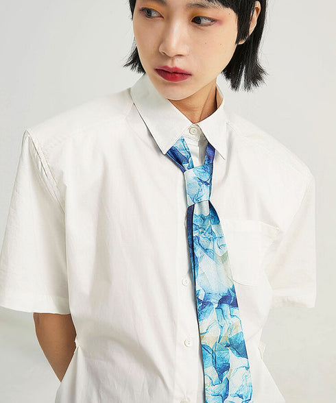 Blue Marble Wave Tie